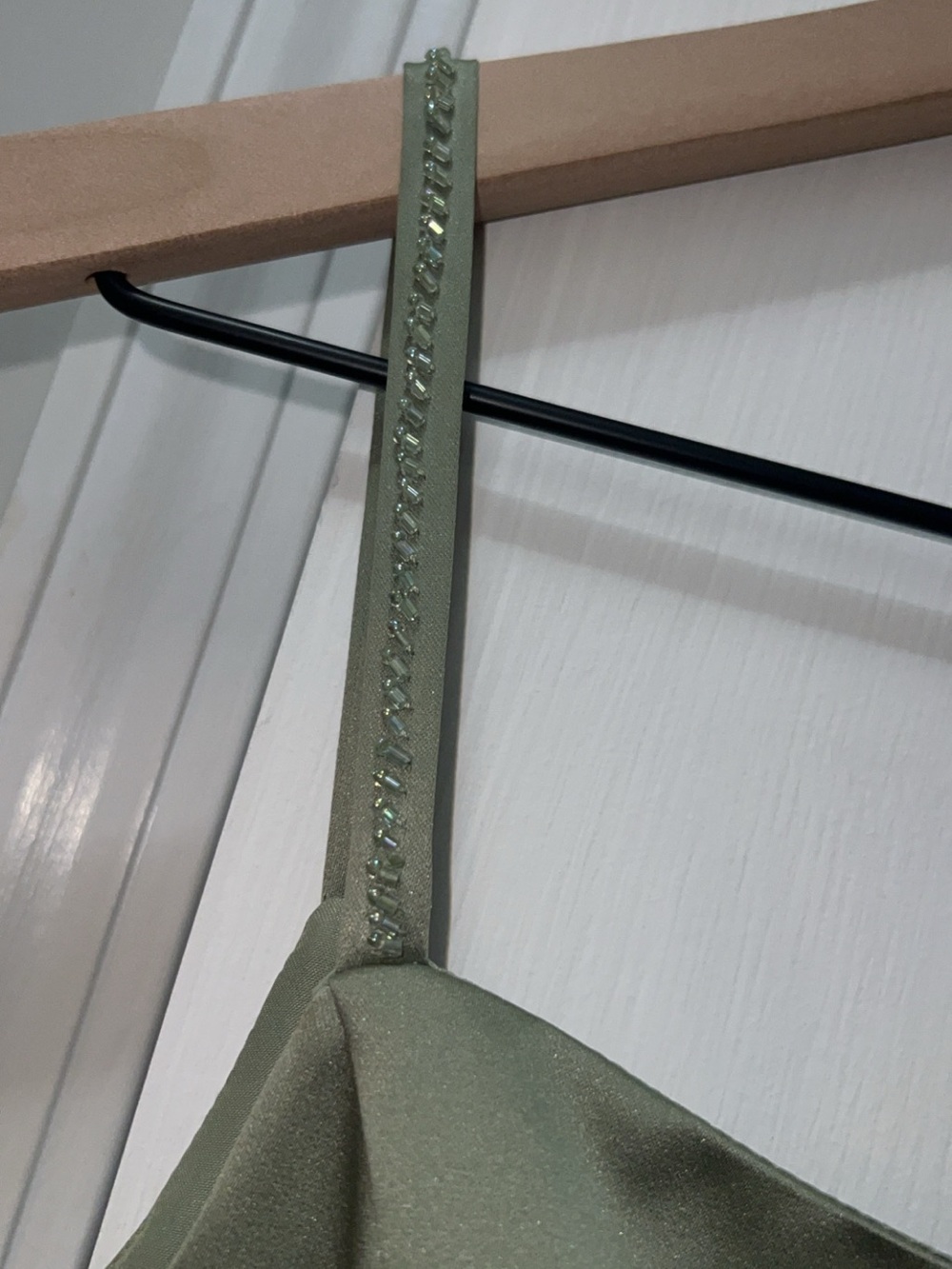 Alfred Angelo Sage Green Spaghetti-Strap Dress - Picture 5 of 17